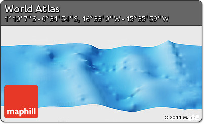 Physical Panoramic Map of the Area around 0° 52' 31" S, 16° 4' 29" W