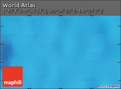 Physical Map of the Area around 0° 52' 31" S, 170° 4' 29" E