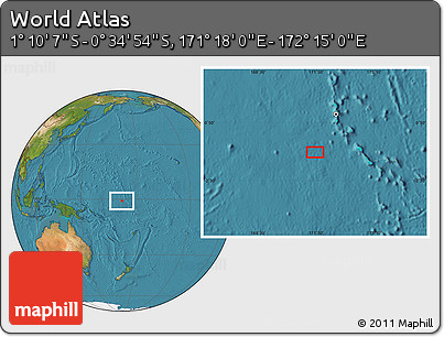Satellite Location Map of the Area around 0° 52' 31" S, 171° 46' 30" E