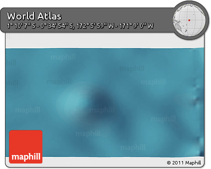 Satellite 3D Map of the Area around 0° 52' 31" S, 171° 37' 30" W