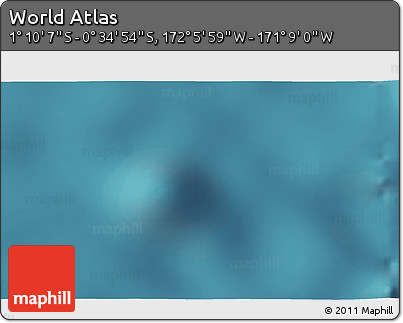 Satellite 3D Map of the Area around 0° 52' 31" S, 171° 37' 30" W