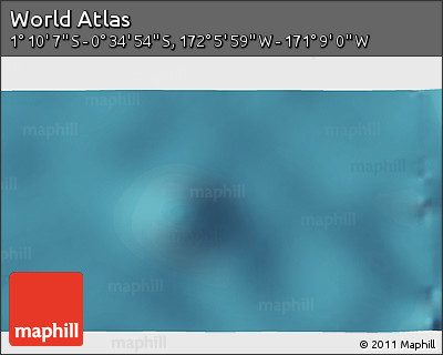 Satellite 3D Map of the Area around 0° 52' 31" S, 171° 37' 30" W