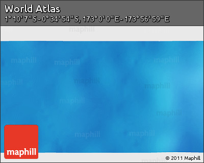 Shaded Relief 3D Map of the Area around 0° 52' 31" S, 173° 28' 29" E