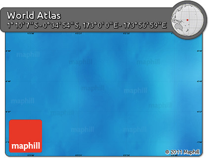 Physical Map of the Area around 0° 52' 31" S, 173° 28' 29" E