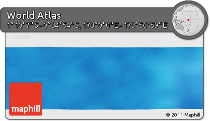 Shaded Relief Panoramic Map of the Area around 0° 52' 31" S, 173° 28' 29" E