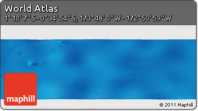 Physical Panoramic Map of the Area around 0° 52' 31" S, 173° 19' 29" W