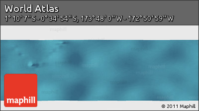 Satellite Panoramic Map of the Area around 0° 52' 31" S, 173° 19' 29" W