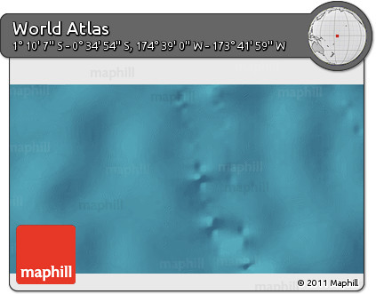 Satellite 3D Map of the Area around 0° 52' 31" S, 174° 10' 30" W