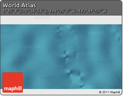 Satellite 3D Map of the Area around 0° 52' 31" S, 174° 10' 30" W