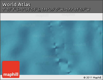 Satellite 3D Map of the Area around 0° 52' 31" S, 174° 10' 30" W