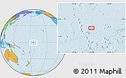 Political Location Map of the area around 0° 52' 31" S, 174° 10' 30" W