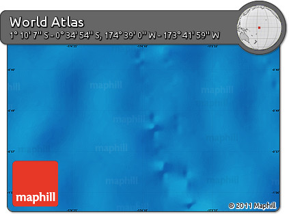 Physical Map of the Area around 0° 52' 31" S, 174° 10' 30" W