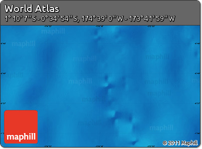 Physical Map of the Area around 0° 52' 31" S, 174° 10' 30" W