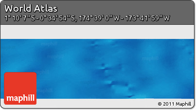 Shaded Relief Panoramic Map of the Area around 0° 52' 31" S, 174° 10' 30" W