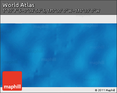 Physical 3D Map of the Area around 0° 52' 31" S, 175° 1' 30" W