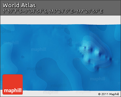 Political 3D Map of the Area around 0° 52' 31" S, 176° 52' 30" E