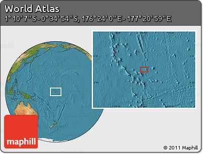 Satellite Location Map of the Area around 0° 52' 31" S, 176° 52' 30" E