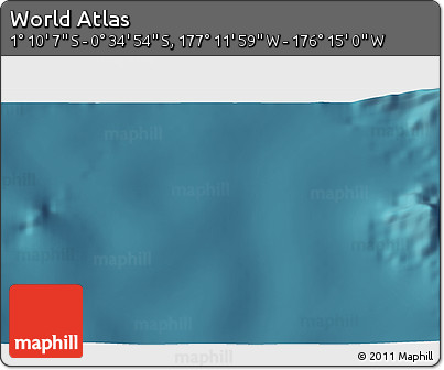 Satellite 3D Map of the Area around 0° 52' 31" S, 176° 43' 29" W