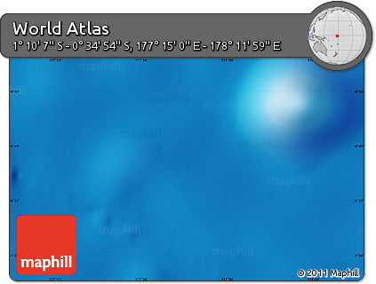 Physical Map of the Area around 0° 52' 31" S, 177° 43' 29" E