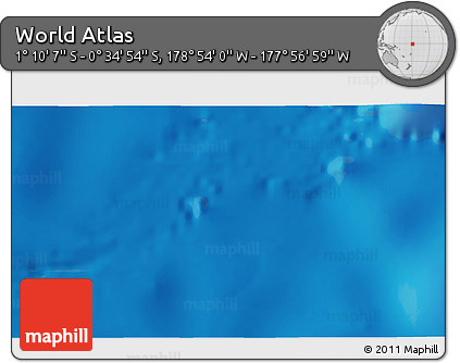 Physical 3D Map of the Area around 0° 52' 31" S, 178° 25' 30" W