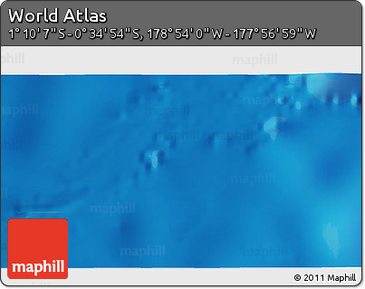 Physical 3D Map of the Area around 0° 52' 31" S, 178° 25' 30" W