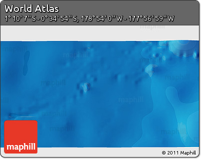 Political 3D Map of the Area around 0° 52' 31" S, 178° 25' 30" W
