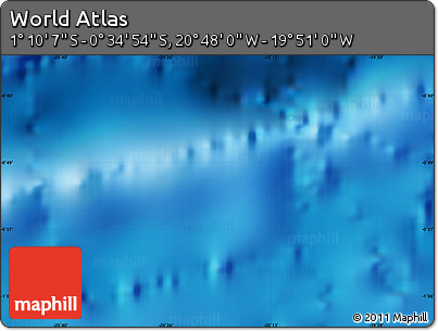 Physical Map of the Area around 0° 52' 31" S, 20° 19' 30" W