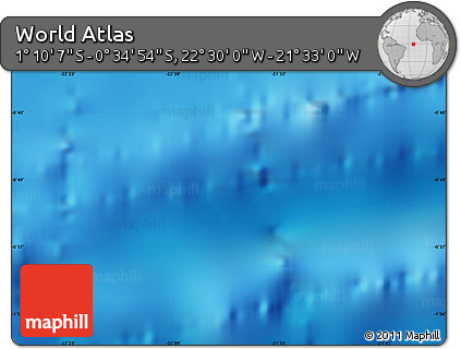 Physical Map of the Area around 0° 52' 31" S, 22° 1' 29" W
