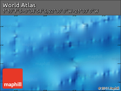 Physical Map of the Area around 0° 52' 31" S, 22° 1' 29" W