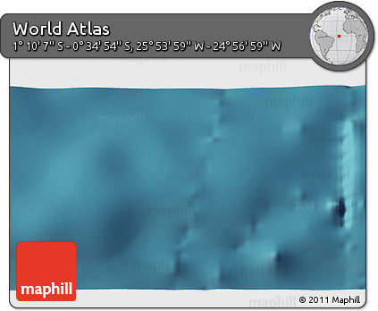 Satellite 3D Map of the Area around 0° 52' 31" S, 25° 25' 29" W