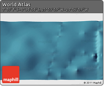 Satellite 3D Map of the Area around 0° 52' 31" S, 25° 25' 29" W