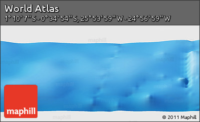 Physical Panoramic Map of the Area around 0° 52' 31" S, 25° 25' 29" W