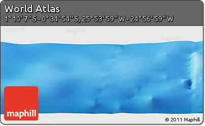 Physical Panoramic Map of the Area around 0° 52' 31" S, 25° 25' 29" W