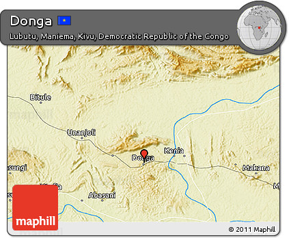 Physical 3D Map of Donga
