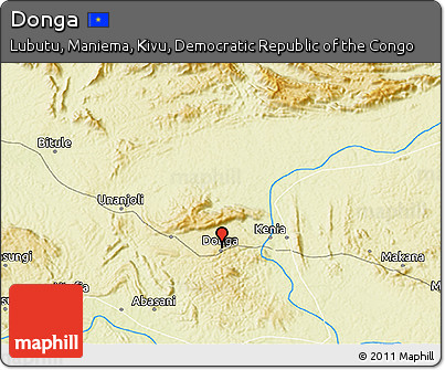Physical 3D Map of Donga