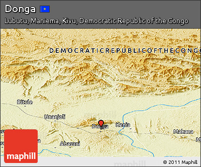 Physical Panoramic Map of Donga