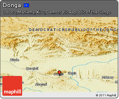 Physical Panoramic Map of Donga