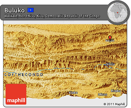 Physical Panoramic Map of Buluko