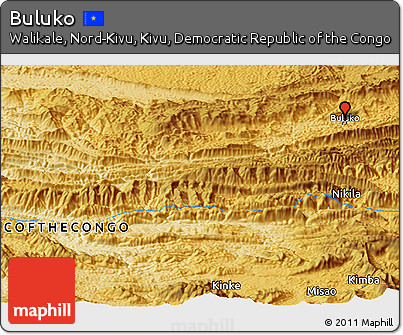 Physical Panoramic Map of Buluko