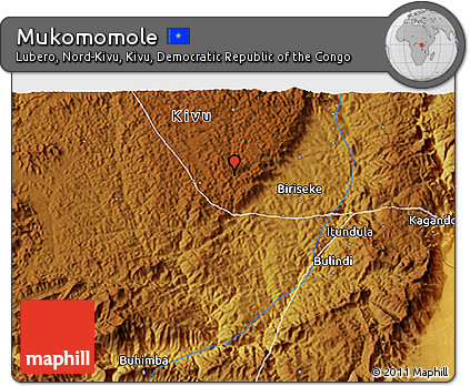 Physical 3D Map of Mukomomole