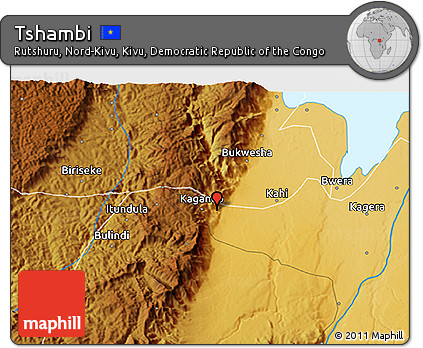 Physical 3D Map of Tshambi