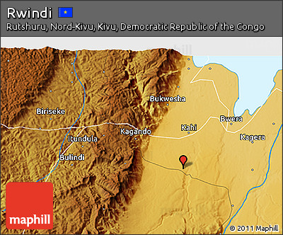 Physical 3D Map of Rwindi