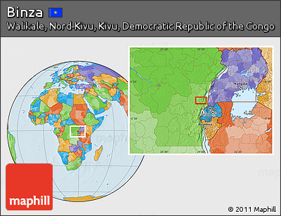 Political Location Map of Binza
