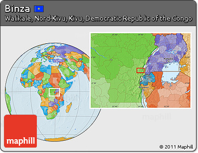 Political Location Map of Binza