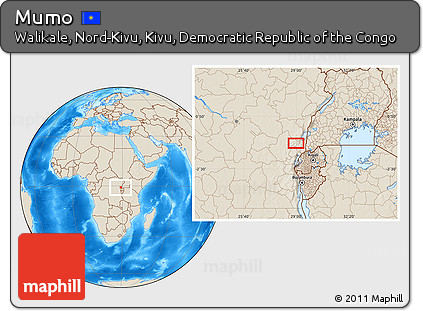 Shaded Relief Location Map of Mumo
