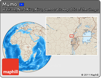 Shaded Relief Location Map of Mumo