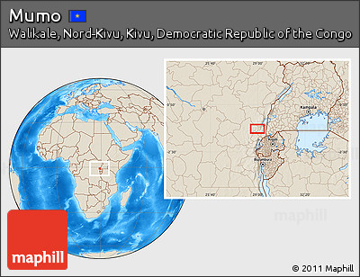 Shaded Relief Location Map of Mumo