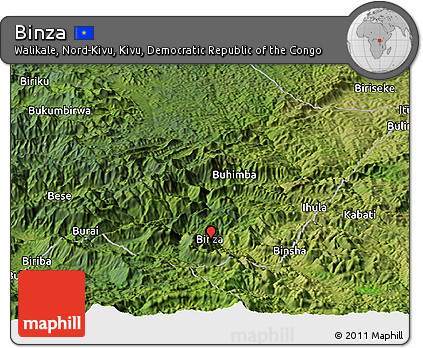 Satellite Panoramic Map of Binza