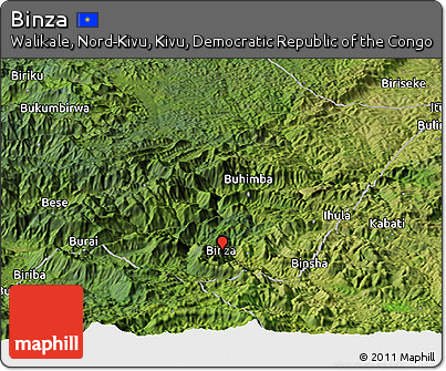 Satellite Panoramic Map of Binza