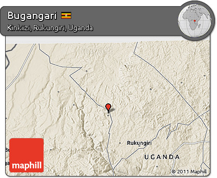 Shaded Relief 3D Map of Bugangari